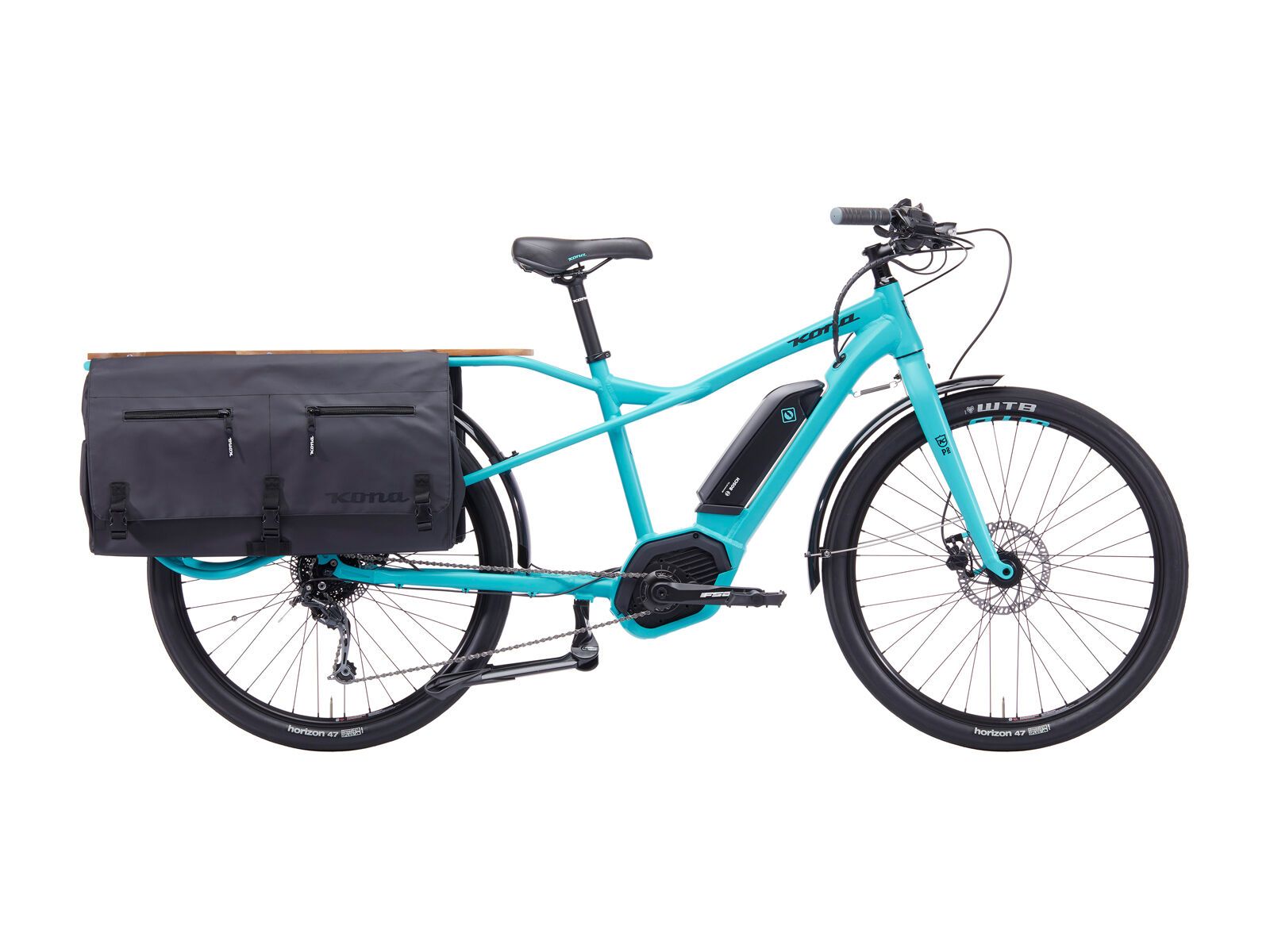 Kona Electric Ute Lastenrad, matt dirty cyan w/ charcoal decals - Bild 1