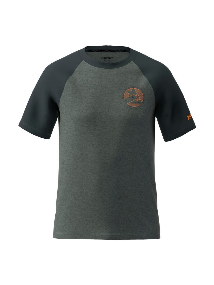 Zimtstern Crankz Tee Men’s gun metal melange/pirate black M M20025-2008-03