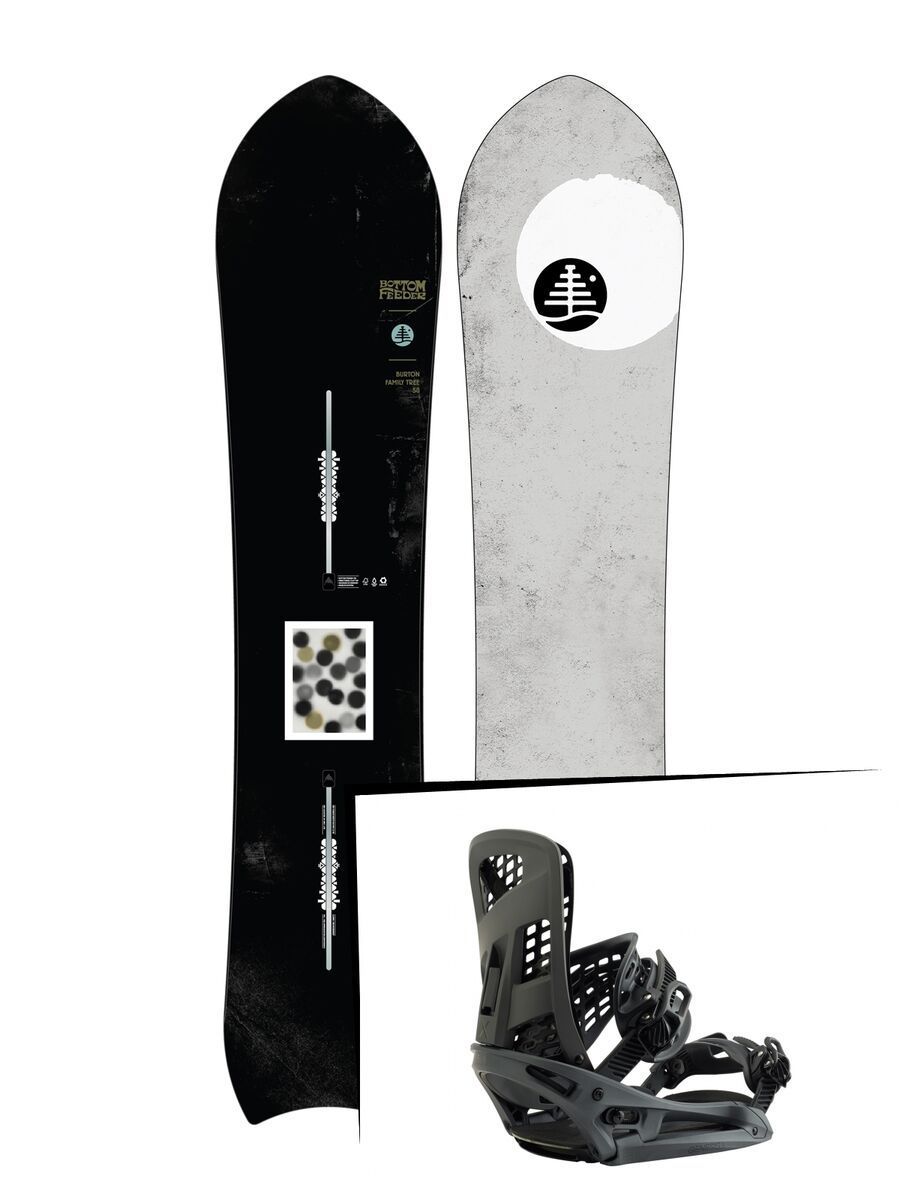 Set: Burton Family Tree Bottom Feeder 2019 + Burton Genesis X EST black matte - Bild 1