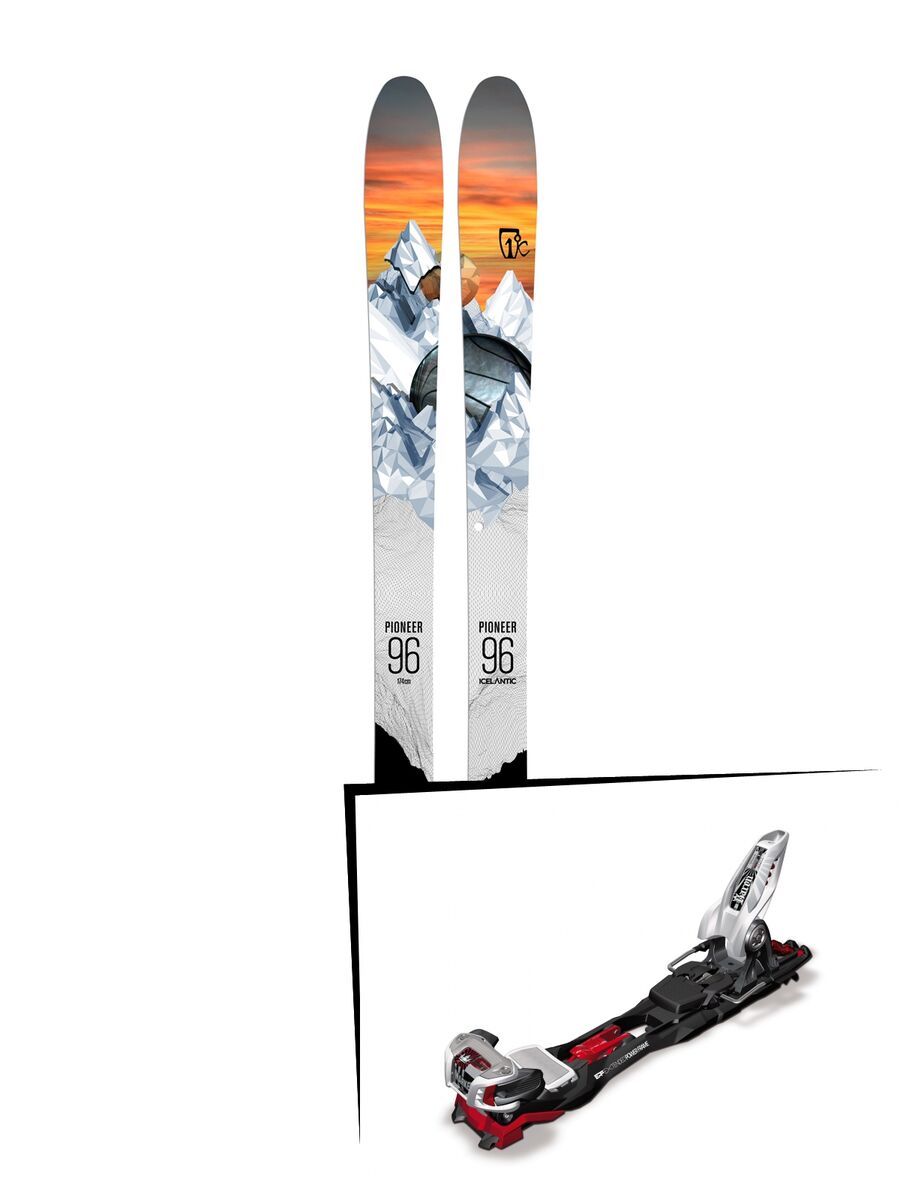 Set: Icelantic Pioneer 96 2018 + Marker Baron EPF 13 black/white/red - Bild 1