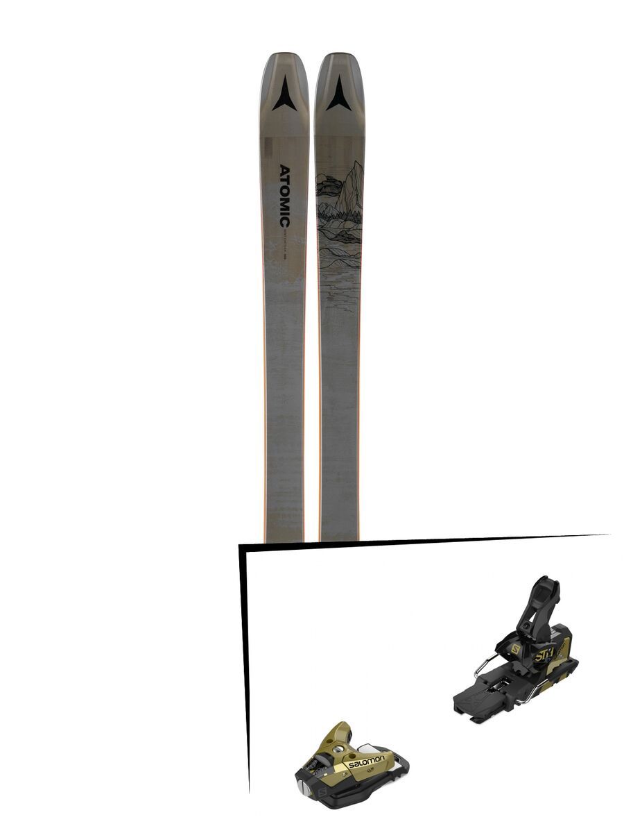 Set: Atomic Bent Chetler 100 2019 + Salomon STH2 WTR 16 gold/black - Bild 1