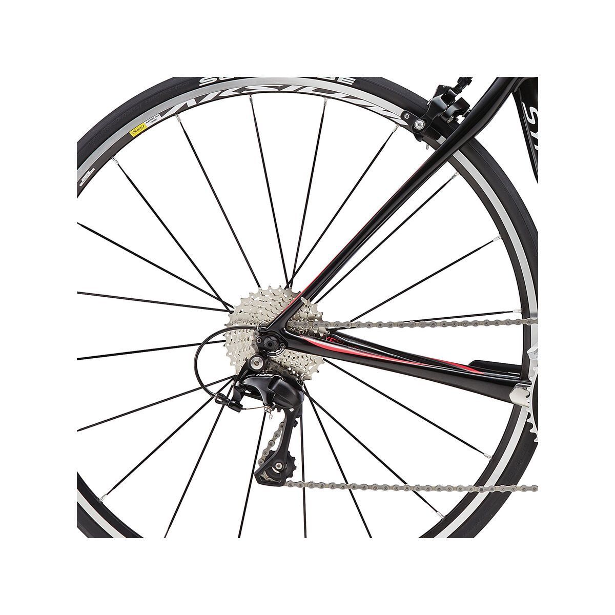 Cannondale Synapse Carbon Women's 105 5, jet black w/ acid strawberry, magnesium white and charcoal grey, gloss - Bild 4