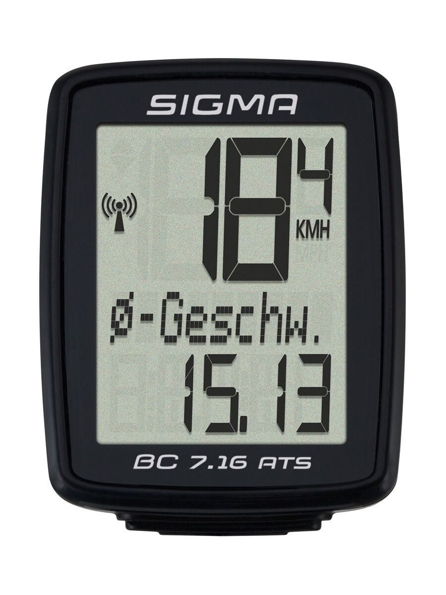*** 2. Wahl *** Sigma BC 7.16 ATS, schwarz - Fahrradcomputer | - Bild 1