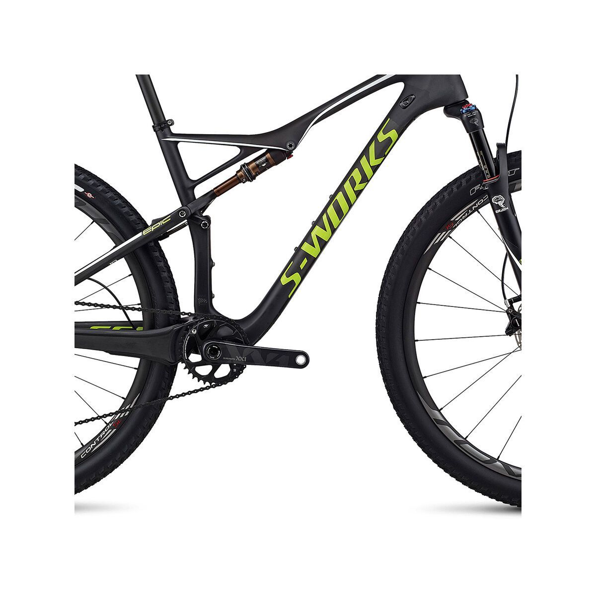 Specialized S-Works Epic FSR Carbon World Cup 29, satin gloss carbon/hyper green/white - Bild 3