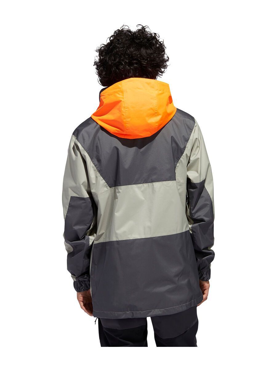 Adidas Anorak 10K Jacket, grey six/feather grey/orange - Bild 4