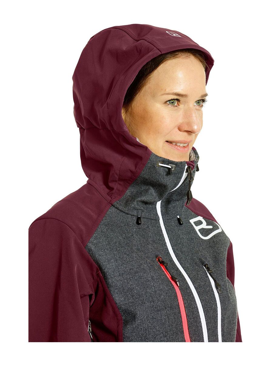 Ortovox Merino Naturtec Plus Pordoi Jacket W, dark wine - Bild 6