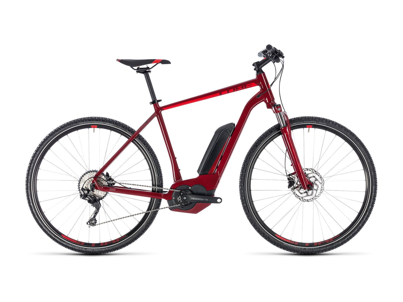 Cube Cross Hybrid Pro 500, darkred´n´red - Bild 1