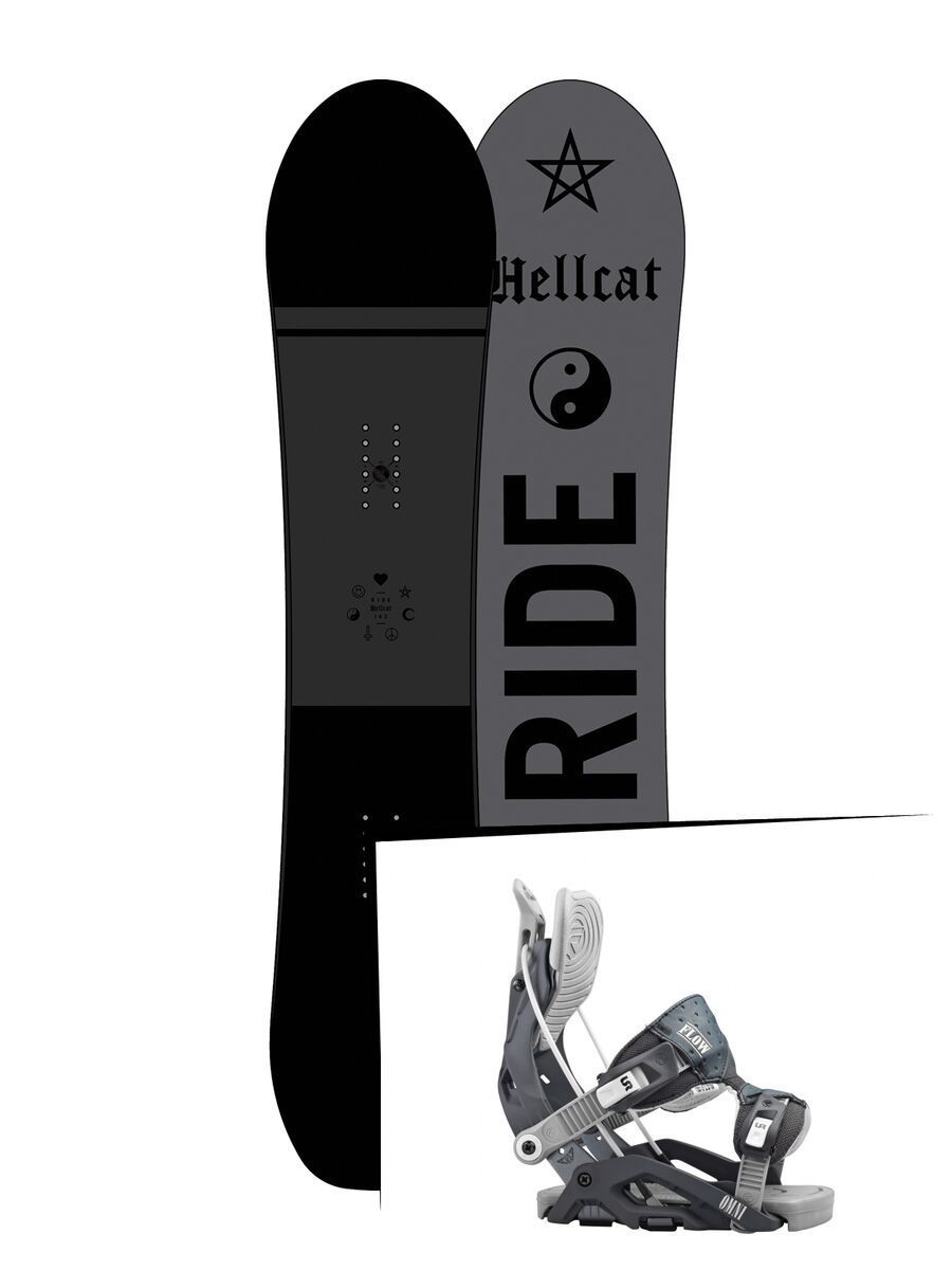 Set: Ride Hellcat 2017 + Flow Omni 2016, gunmetal - Snowboardset - Bild 1