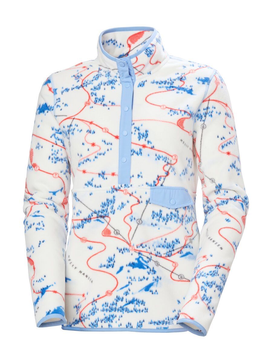 Helly Hansen Maridalen Printed Fleece Damen, white slope map aop - Bild 1