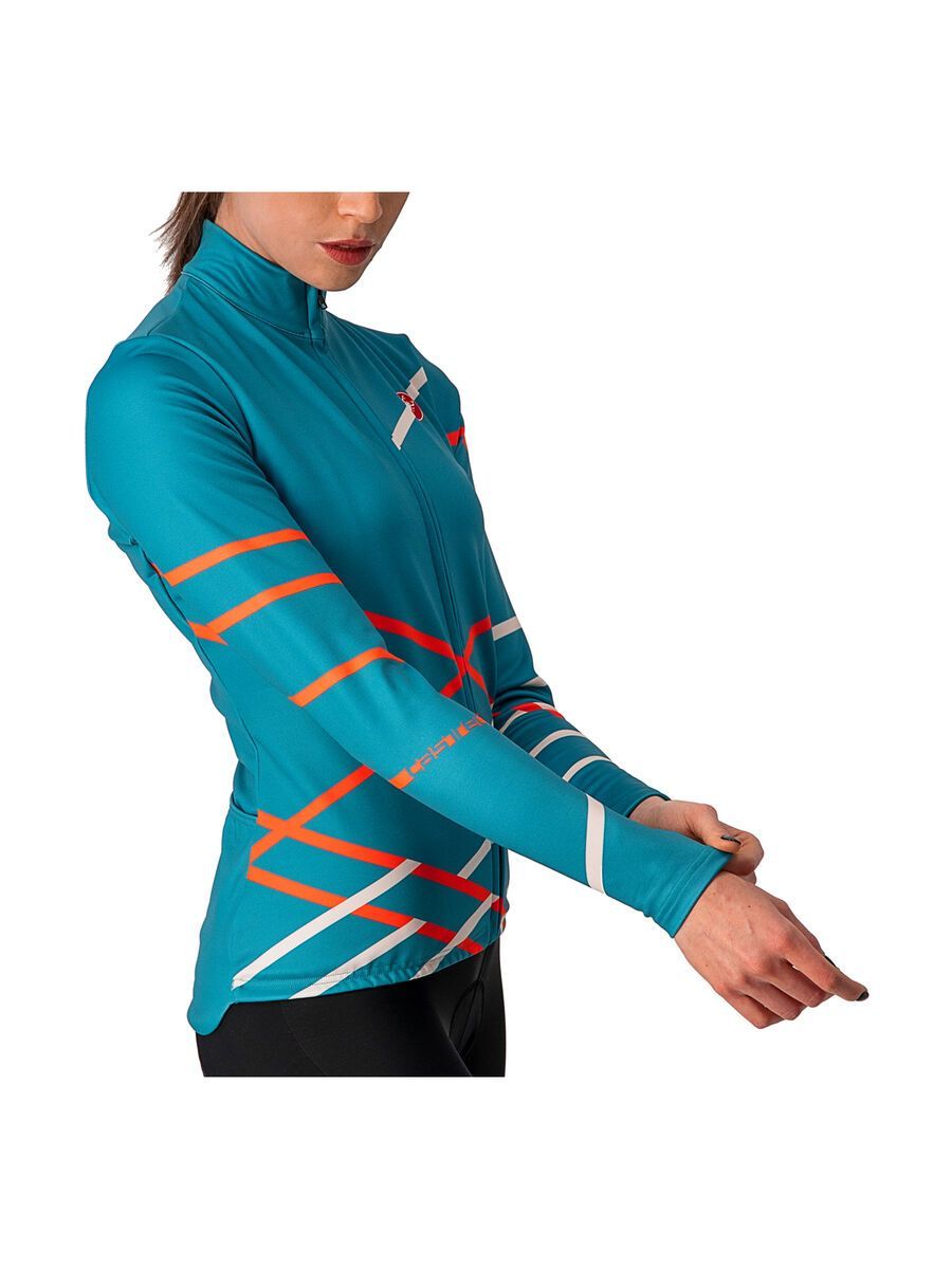 Castelli Diagonal Jersey FZ, teal blue/pink - Bild 4