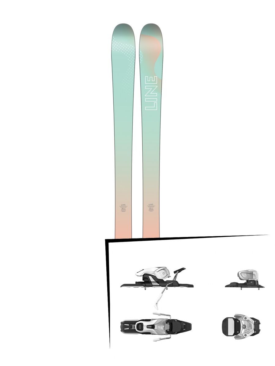 Set: Line Soulmate 86 2018 + Salomon Warden 11 silver/white - Bild 1