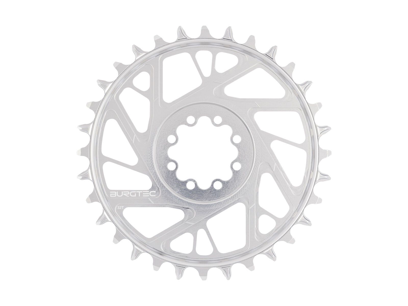 Burgtec 3 mm Offset Thick Thin Chainring SRAM 8-Bolt, rhodium silver - Bild 9