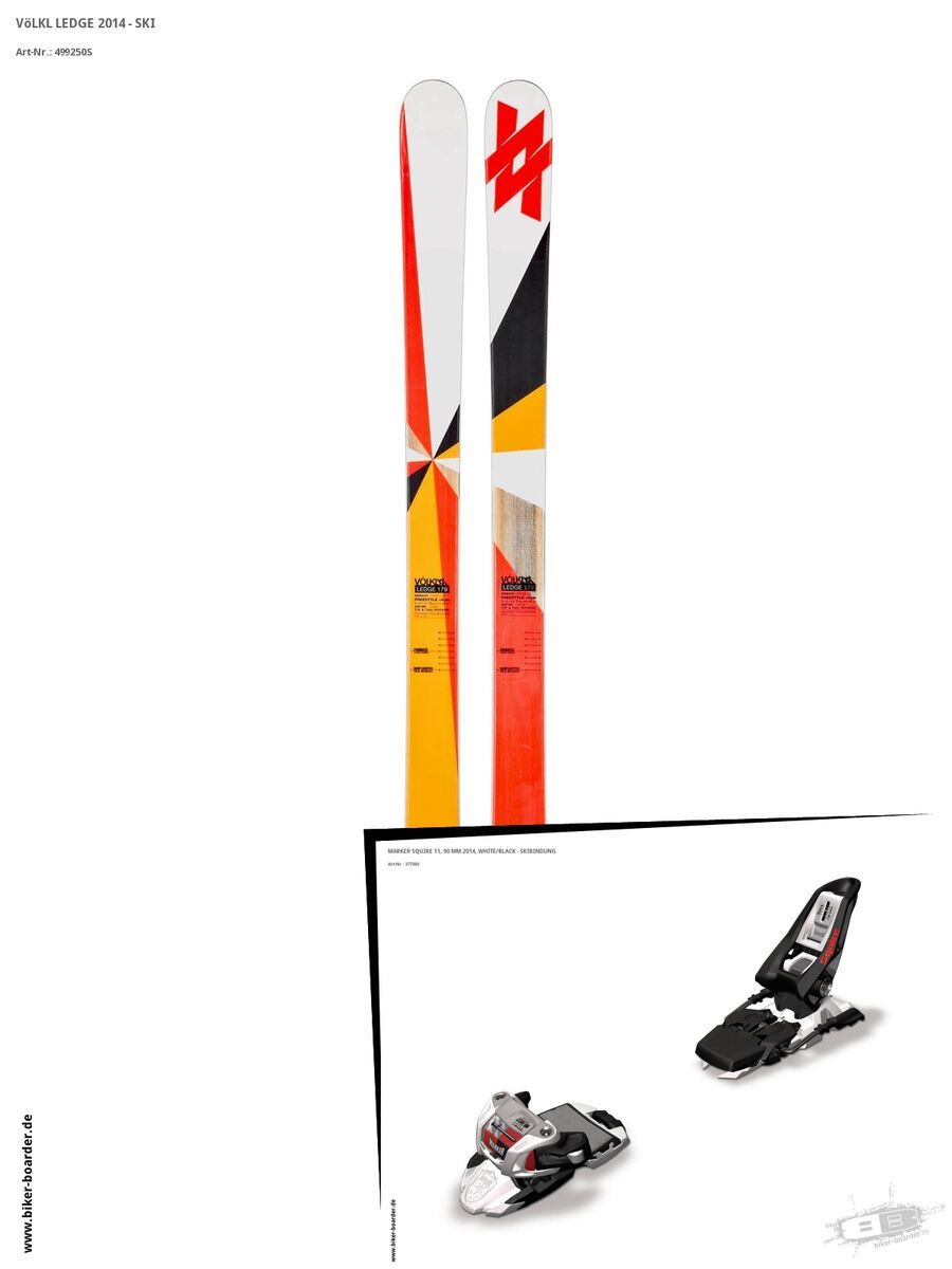 Völkl Set: Ledge 2014 + Marker Squire 11 - Bild 1