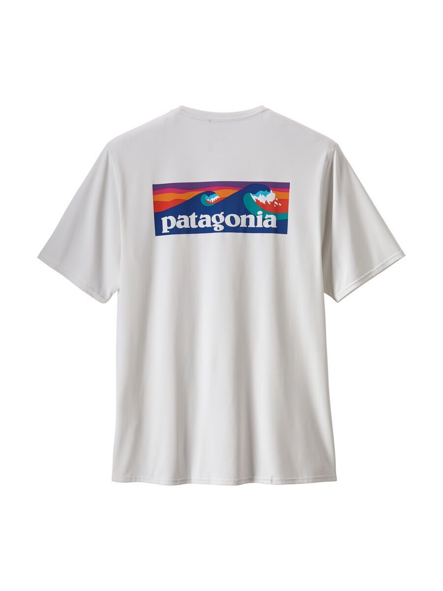 Patagonia Men's Capilene Cool Daily Graphic Shirt Boardshort Logo, white - Bild 3