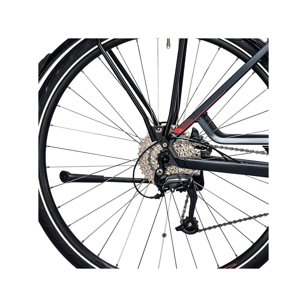 Cube Touring Hybrid 400 Easy Entry, grey´n´flashred - Bild 4