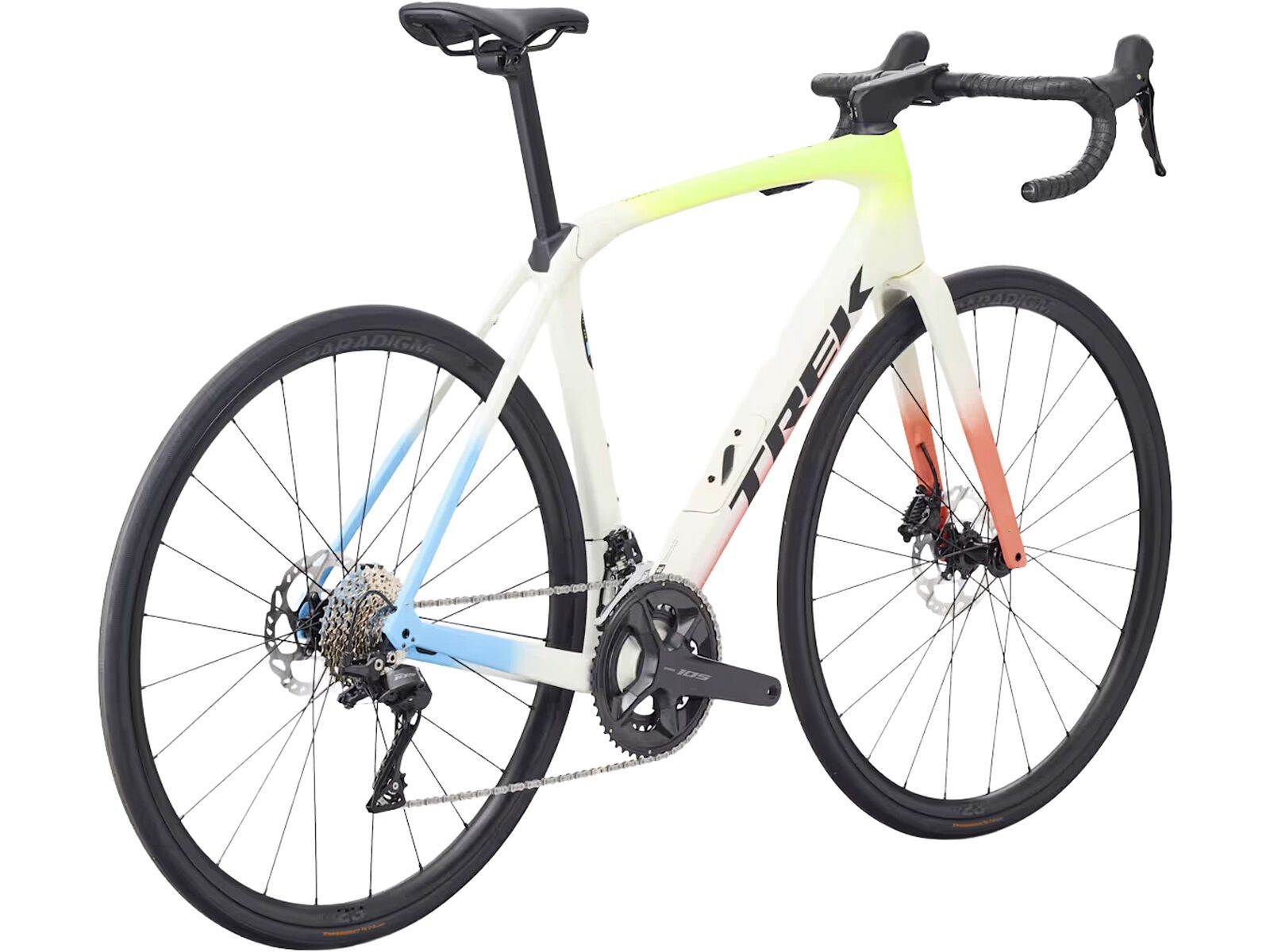 Trek Domane SL 5 Gen 4, era white/glowstick/coral fade - Bild 2