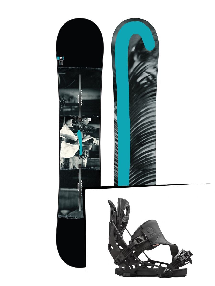 Set: Burton Custom Twin Flying V 2017 + Flow NX2 Hybrid (1513124S) - Bild 1