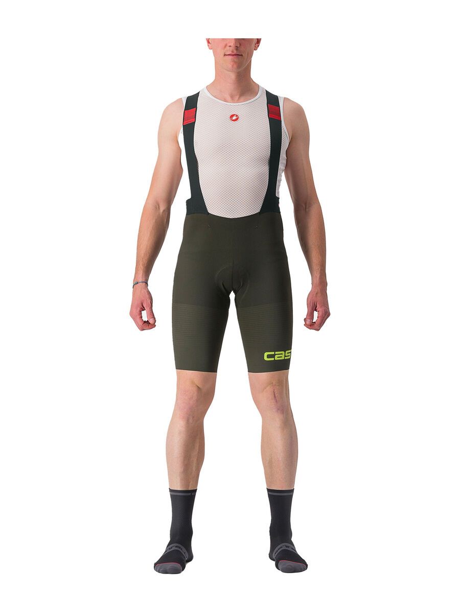 Castelli Premio Black Bibshort LTD Edition, deep green/electric lime - Bild 8