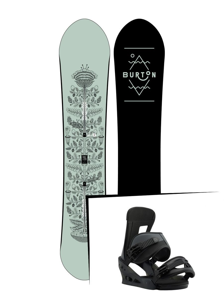 Set: Burton Day Trader 2019 + Burton Freestyle black matte - Bild 1
