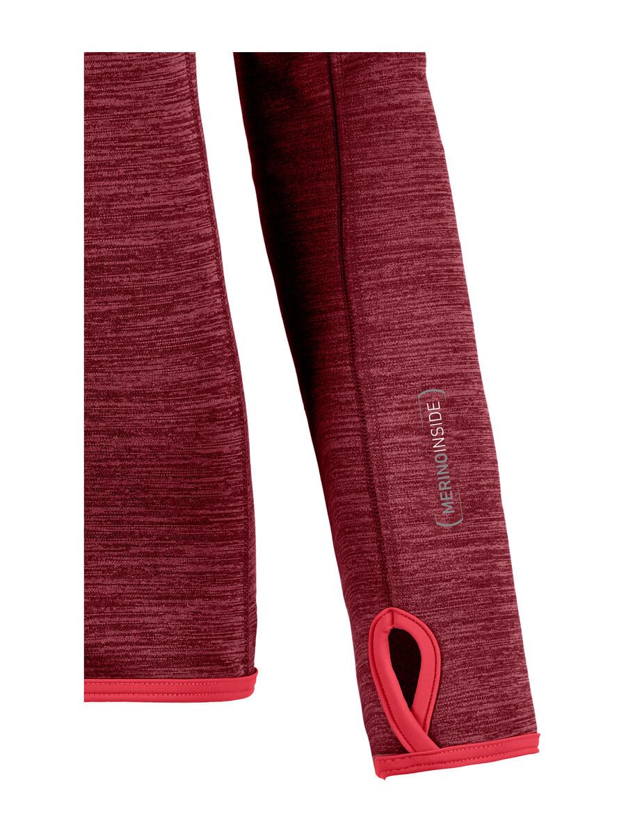 Ortovox Merino Fleece Melange Hoody W, dark blood blend - Bild 4