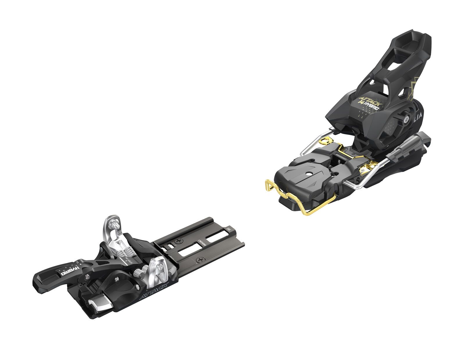 Tyrolia Attack Hybrid 14 MN/PT - 110 mm [O], solid black/gold - Bild 1