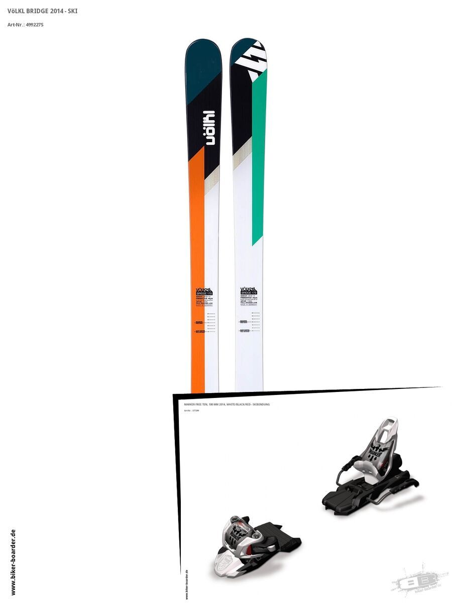 Völkl Set: Bridge 2014 + Marker Free Ten - Bild 1