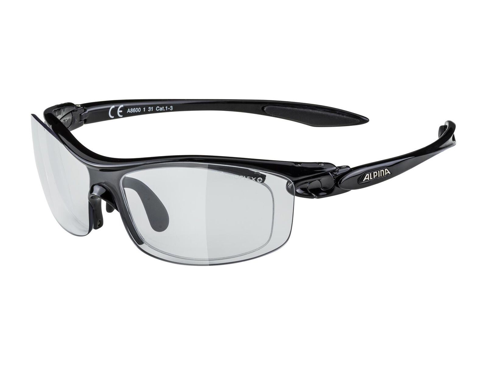 Alpina PSO Twist Four VL+, black/Lens: varioflex mirror black - Bild 1