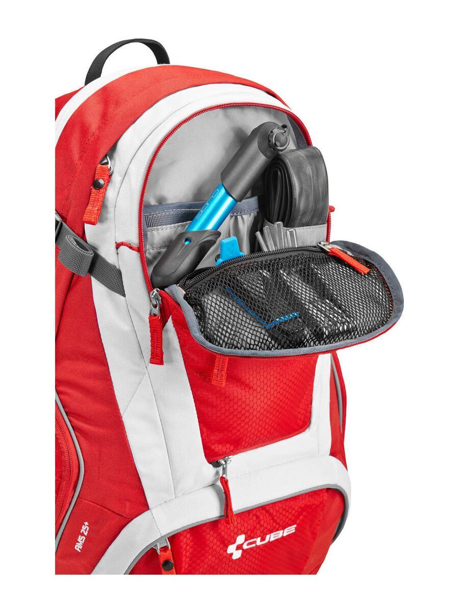 Cube Rucksack AMS 25+ Teamline, rot/weiß - Bild 4
