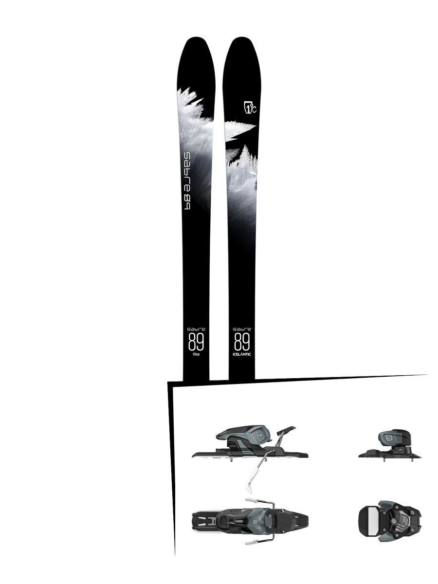 Set: Icelantic Sabre 89 2018 + Salomon Warden 11 dark grey/black - Bild 1