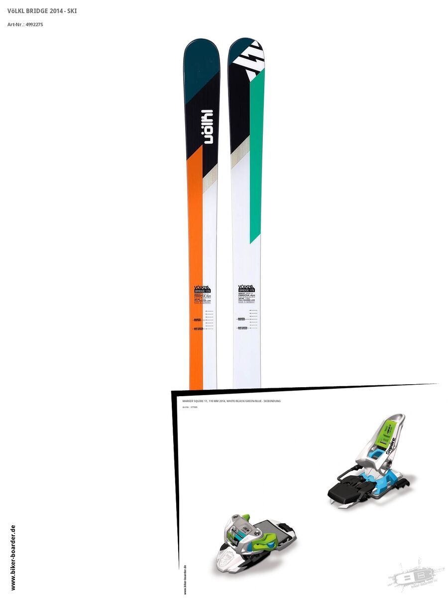 Völkl Set: Bridge 2014 + Marker Squire 11 - Bild 1