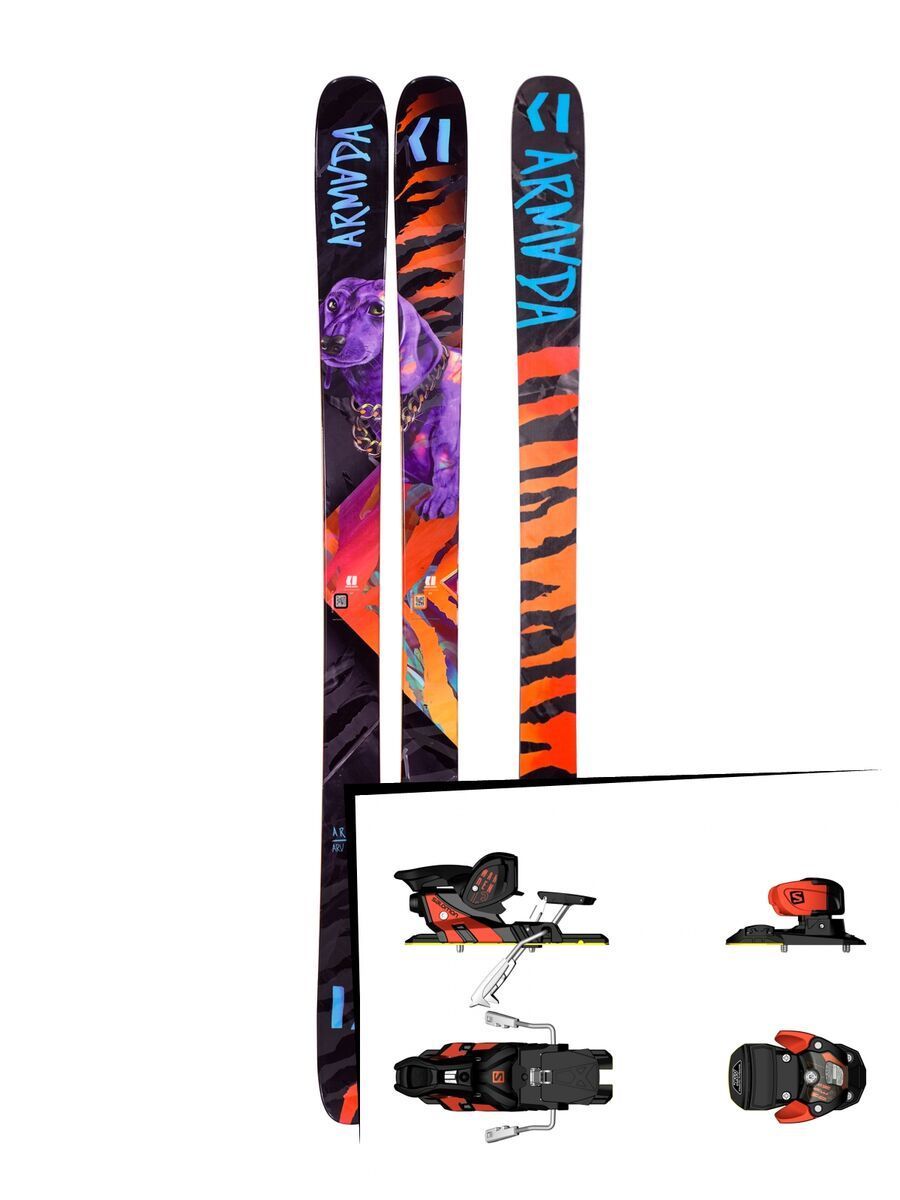 Set: Armada Arv 96 2019 + Salomon Warden MNC 13 white/black/orange - Bild 1