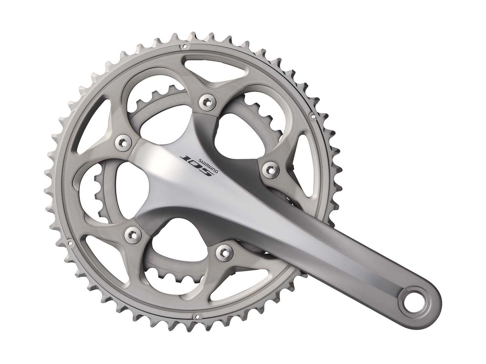 Shimano Kurbelgarnitur 105 FC-5750 2x10 Kompakt - 50/34 Compact, silber - Bild 1