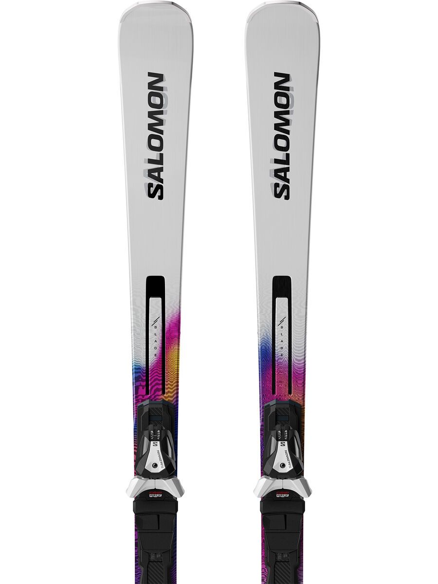 Salomon Addikt Pro 66 + MI12 GW F80, white/race blue/rhodamine - Bild 4