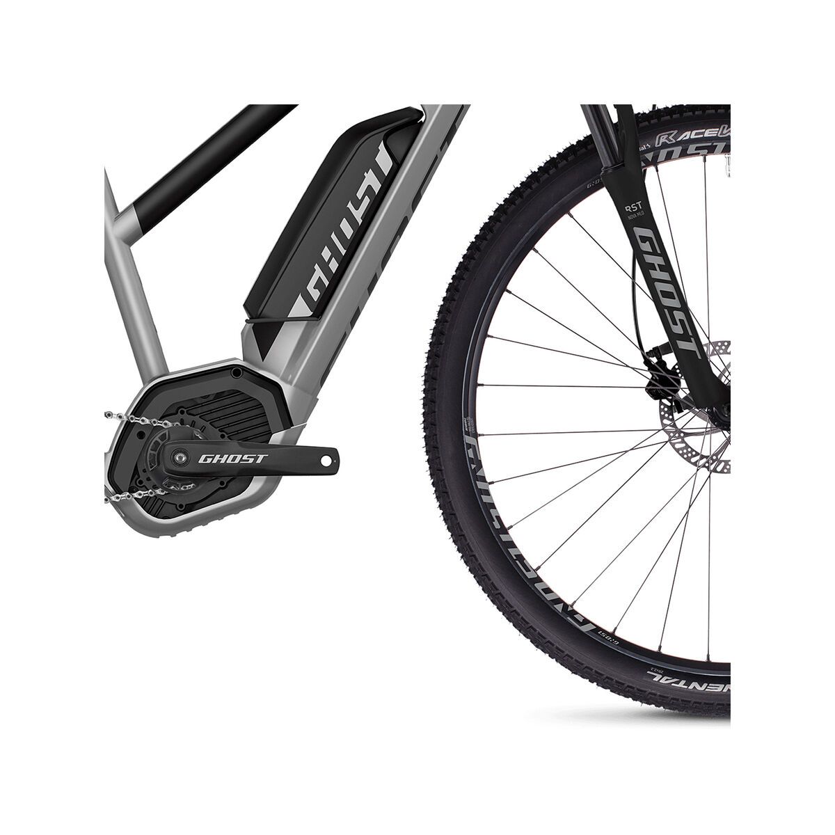 Ghost Hybride Square Cross B2.9 W AL, iridium silver/jet black - Bild 4