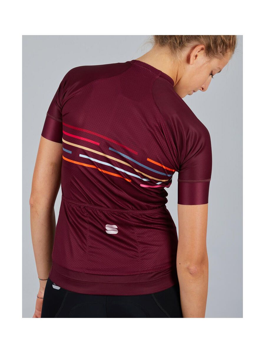 Sportful Vélodrome W Short Sleeve Jersey, red wine - Bild 6