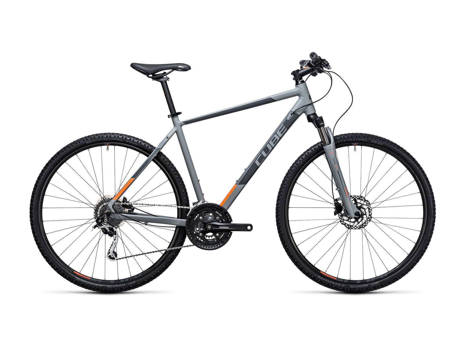 *** 2. Wahl *** Cube Nature 2017, grey´n´ flashorange - Fitnessbike | Größe 58 cm - Bild 1