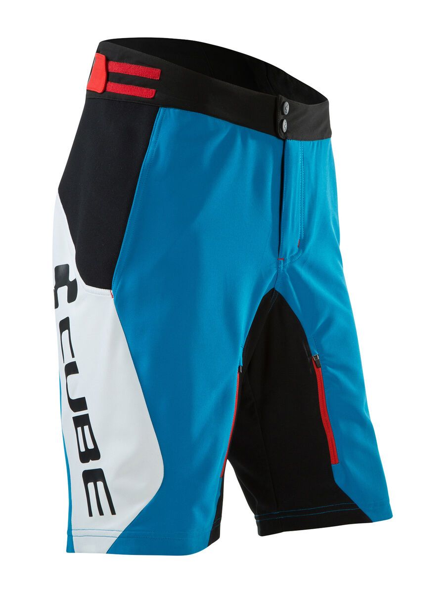 Cube Teamline Shorts, white´n´blue´n´red - Bild 1