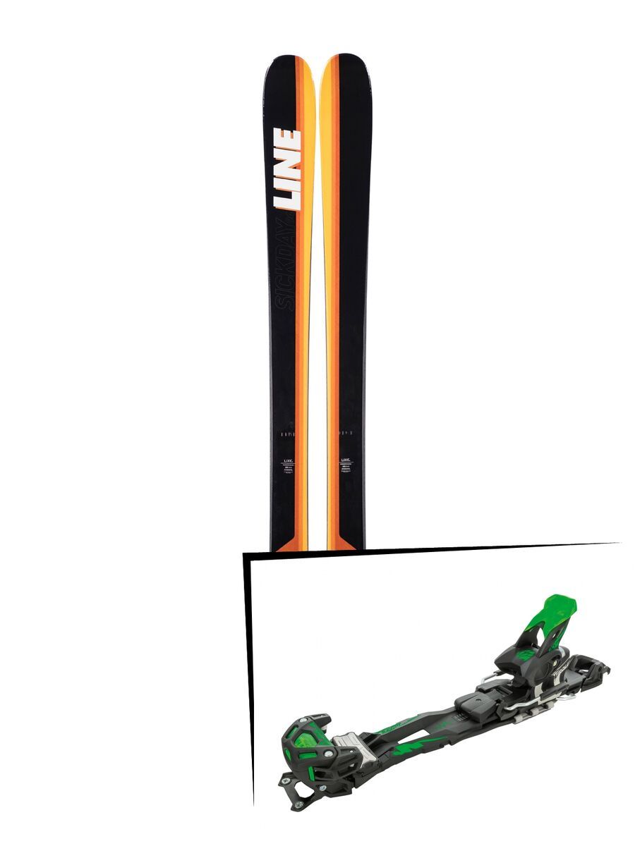 Set: Line Sick Day 94 2019 + Tyrolia Adrenalin 16 solid black flash green - Bild 1