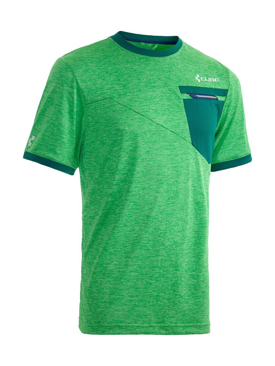 Cube Tour Rundhalstrikot Free kurzarm, green - Bild 1
