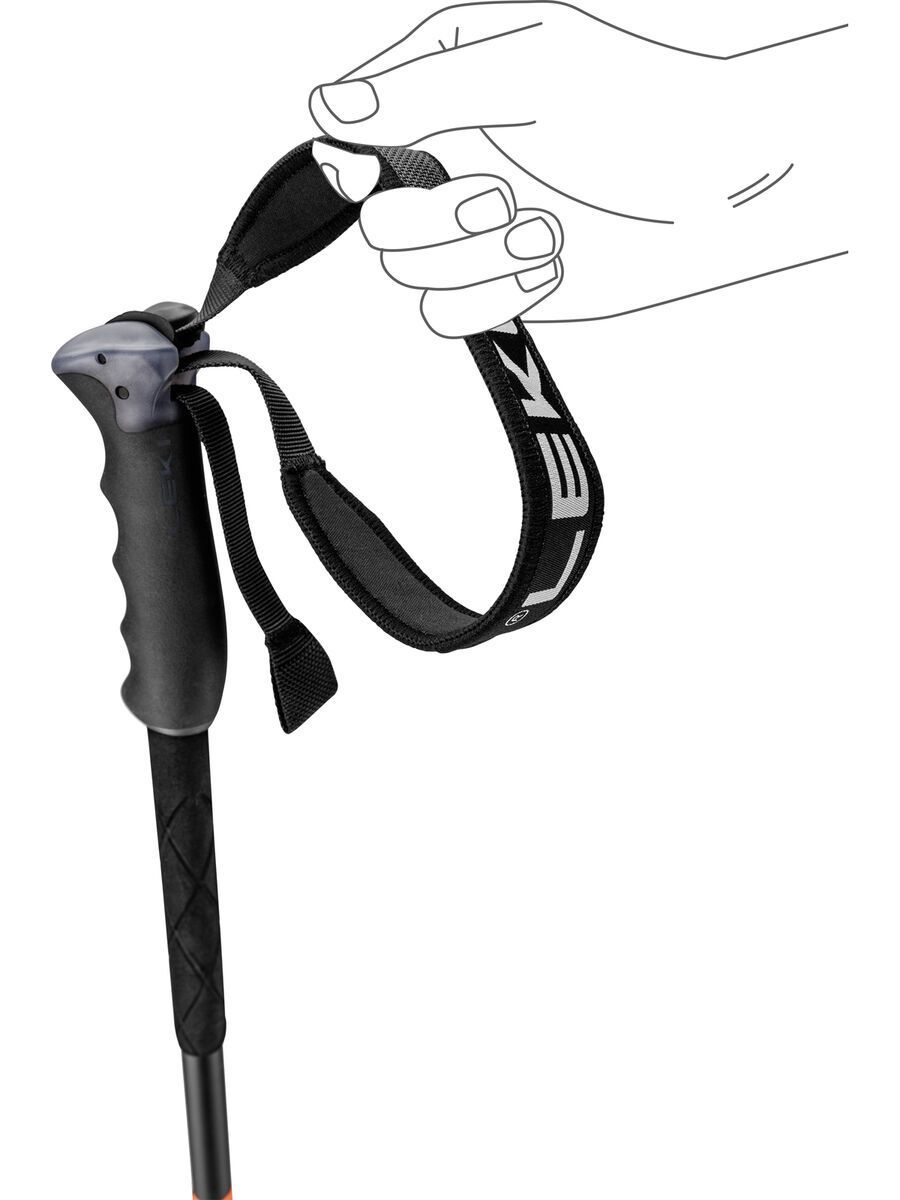 Leki Pitch Back, black/neonorange/dark anthracite - Bild 3