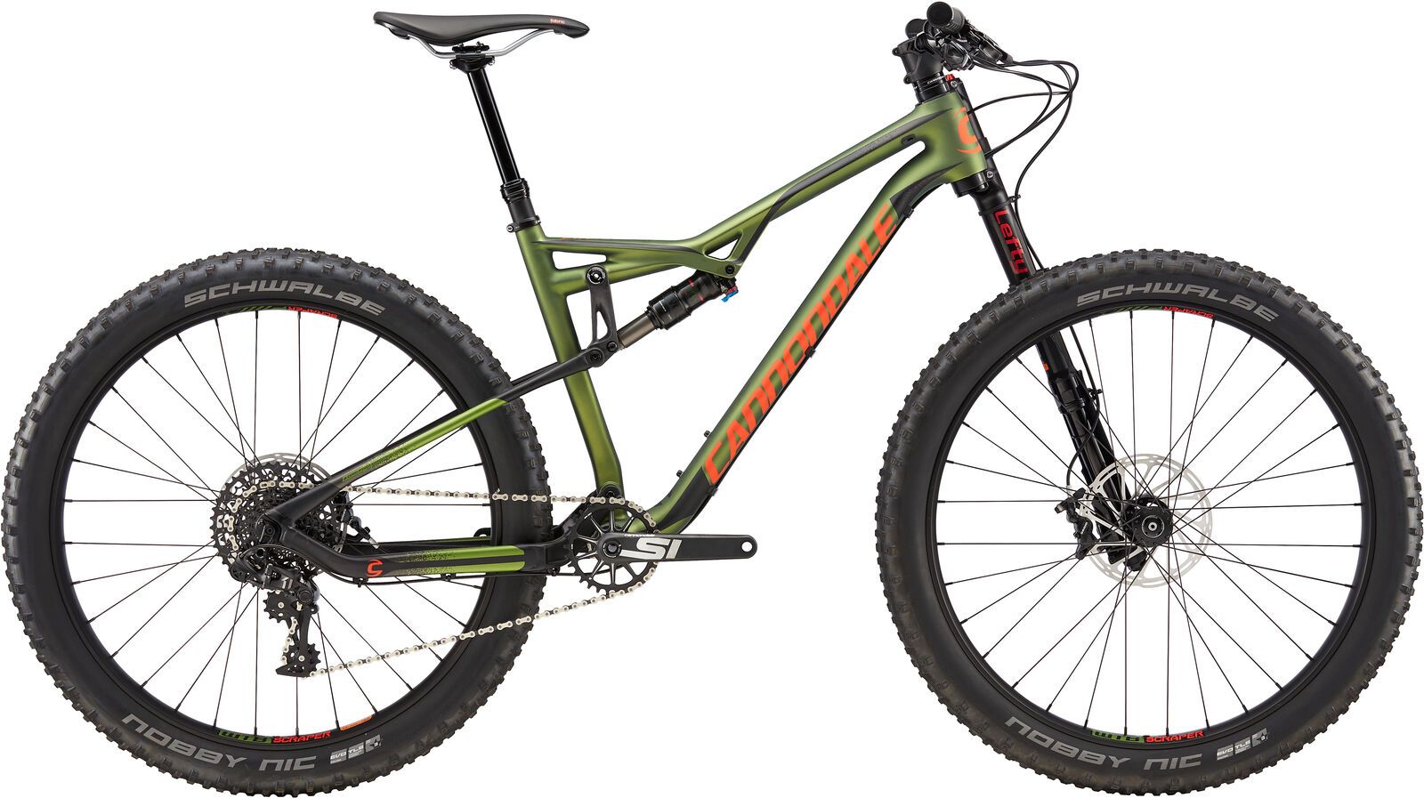 Cannondale Bad Habit Carbon 2, military green w/ jet black, anthracite and acid red - DGR - Bild 1