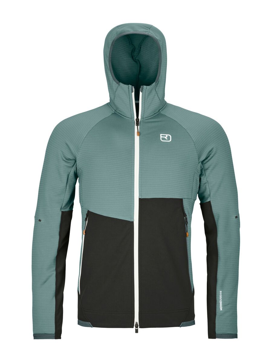 Ortovox Merino Fleece Rib Hoody M, arctic grey - Bild 1