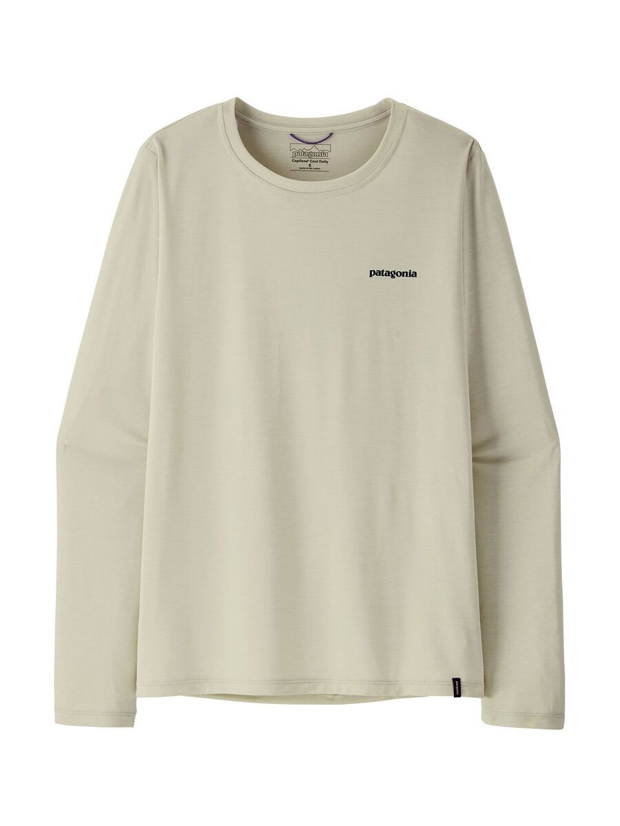 Patagonia Women's Long-Sleeved Capilene Cool Daily Shirt - Boardshort Logo, dyno white - Bild 1