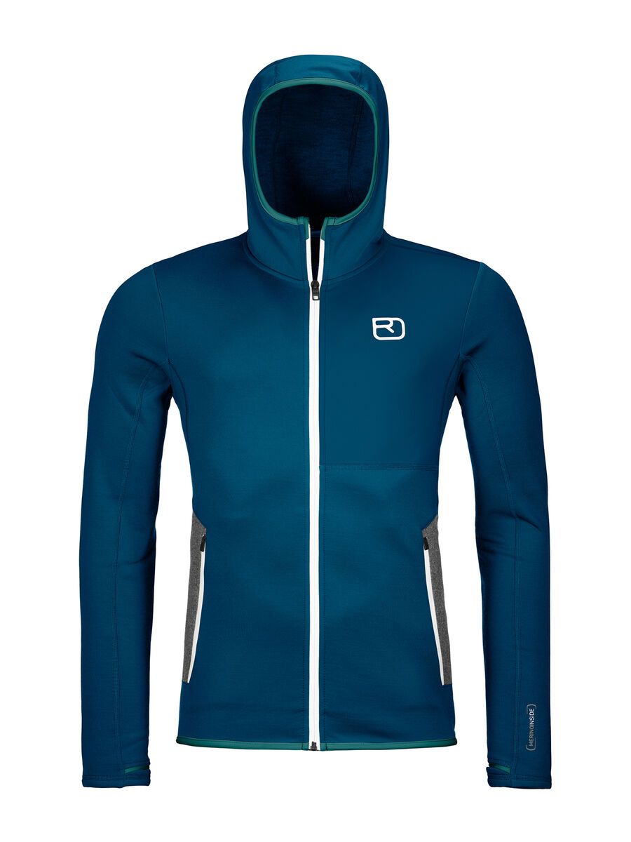 Ortovox Merino Fleece Hoody M, petrol blue - Bild 1