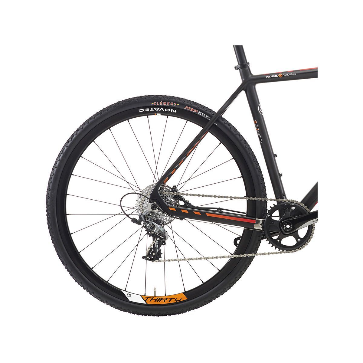 Kona Major Jake, matt carbon w/ white & orange-red fade decals - Bild 4