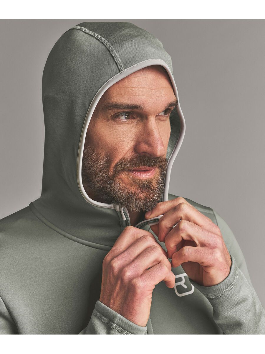 Ortovox Merino Fleece Hoody M, green sage - Bild 3