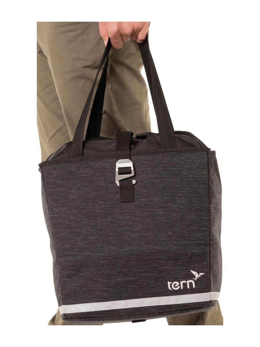 Tern Big Mouth Pannier, tweed black - Bild 2