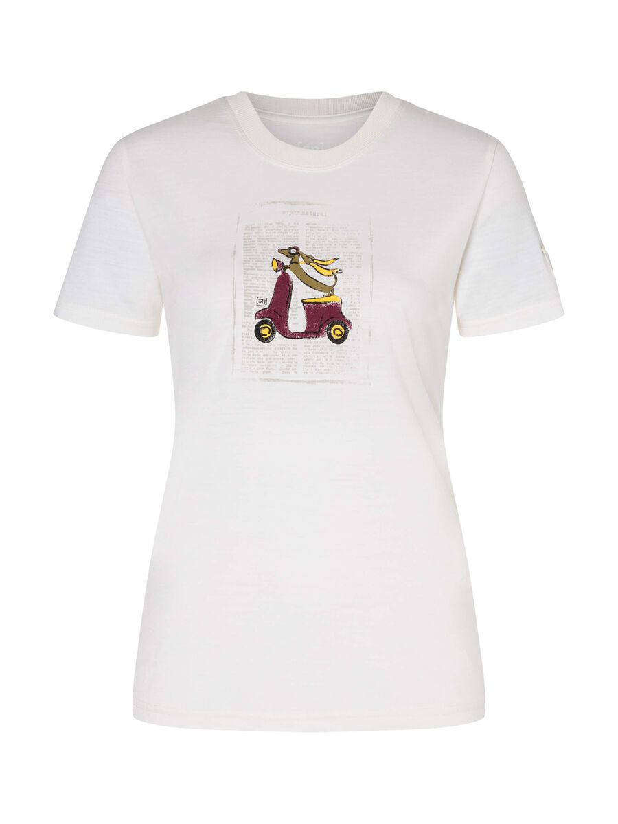 super.natural Racing Dachshund Bio J Tee Damen, fresh white/various - Bild 1