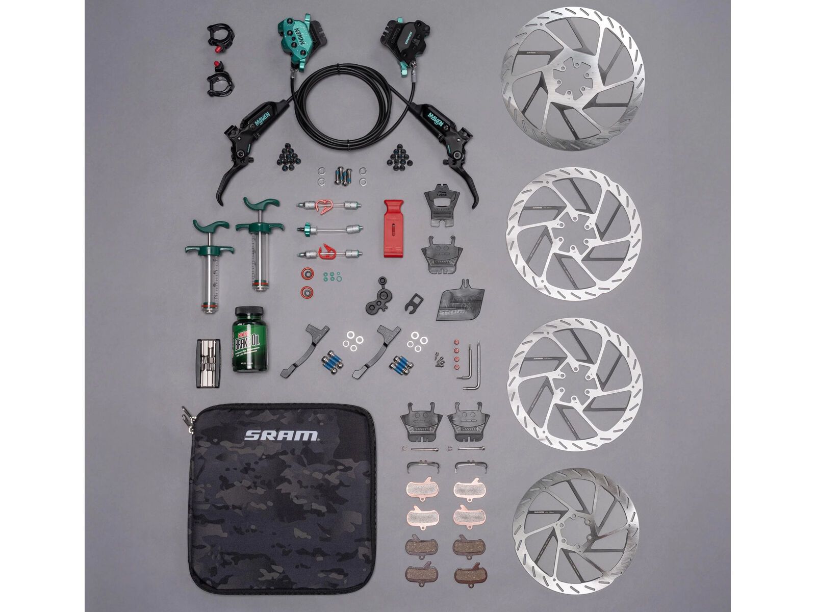 SRAM Maven Ultimate Stealth Expert Kit Teal Splatter - VR/HR - Bild 5