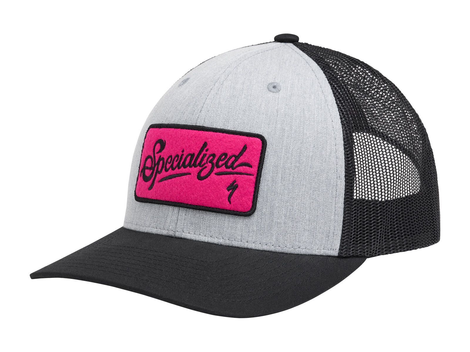 Specialized Script Trucker Snapback Hat, heather gray/black/bright pink - Bild 1